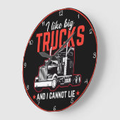 大きなトラックが好きユーモアのある» ラージ壁時計 (傾斜)