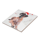 大きなドッグハットはクリスマスを楽しむ タイル (側面)