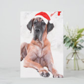 大きなドッグハットはクリスマスを楽しむ 便箋 (スタンド正面)