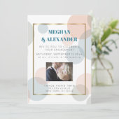 大きなドットのコンフェッティエンゲージメント写真フレーム 招待状 (スタンド正面)