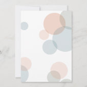 大きなドットのコンフェッティエンゲージメント写真フレーム 招待状 (裏面)