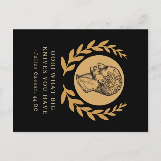 大きなナイフを手に入れる – ジュリアス・シーザー ポストカード (正面)