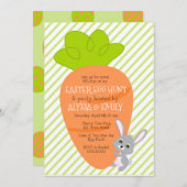 大きなニンジンのバニー招待状 招待状 (正面/裏面)