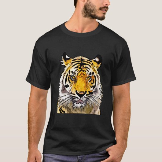 大きなネコ 凶暴なトラ 動物 野生生物 熱帯J Tシャツ (正面)
