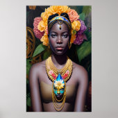 大きなネックレスを持つ熱帯の王女 ポスター (正面)