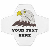 大きなハカスタムゲワシの頭のロゴのあるサッカーボール サッカーボール (フラット)