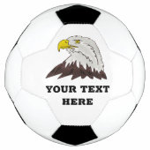 大きなハカスタムゲワシの頭のロゴのあるサッカーボール サッカーボール (正面)