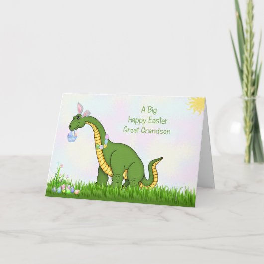 大きなハッピーイースター素晴らし孫 シーズンカード (正面)
