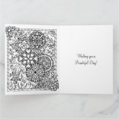 大きなハッピーバースデーの色のページ カード (内部)