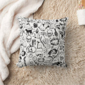 大きなハロウィンドゥードルズコレクション。手描きのビンタ クッション (ブランケット)