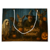 大きなハロウィン抱き枕（水平レイアウト） ラージペーパーバッグ (正面)