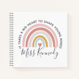 大きなハートで若者の心を形作る先生 ノートブック