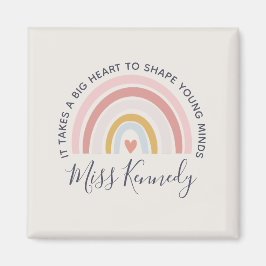 大きなハートで若者の心を形作る先生 マグネット