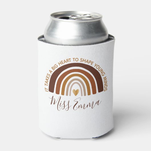 大きなハートで若者の心を形作る先生 缶クーラー (缶正面)