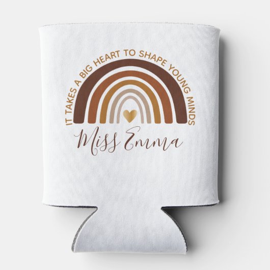 大きなハートで若者の心を形作る先生 缶クーラー (裏面)