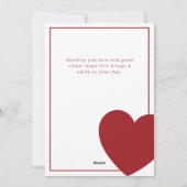 大きなハートとモダンデザインフォトカード シーズンカード (裏面)