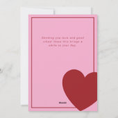 大きなハートとモダンデザインフォトカード シーズンカード (裏面)