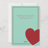 大きなハートとモダンデザインフォトカード シーズンカード (裏面)