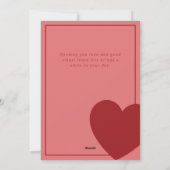 大きなハートとモダンデザインフォトカード シーズンカード (裏面)