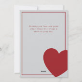 大きなハートとモダンデザインフォトカード シーズンカード (裏面)