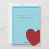 大きなハートとモダンデザインフォトカード シーズンカード (裏面)