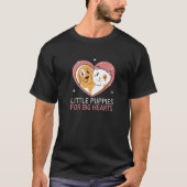 大きなハートのための小さな子犬Dog Rescue Animal Ri Tシャツ (正面)