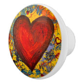 大きなハートセラミックプル セラミックノブ (右)