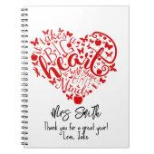大きなハート先生Apple 感謝していYou Notebook ノートブック (正面)