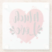 大きなハート ガラスコースター (裏面)