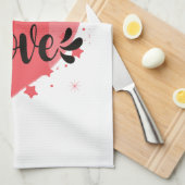 大きなハート キッチンタオル (四つ折り)