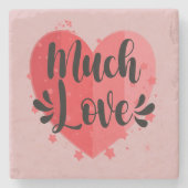 大きなハート ストーンコースター (正面)