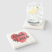 大きなハート ストーンコースター (横)