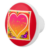 大きなハート セラミックノブ (右)