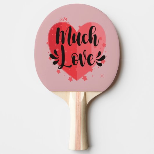 大きなハート 卓球ラケット (正面)