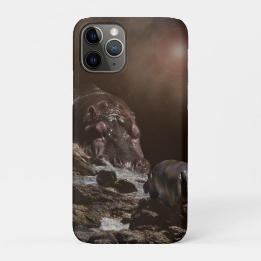 **「大きなハート、小さな愛:巨大なヒッポの愛情 Case-Mate iPhoneケース (裏)
