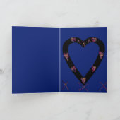 "大きなハート"抽象芸術ソウルメイトのグリーティングカード。* カード (内部)