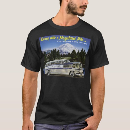 大きなバス。1950年代の冒険ここから Tシャツ (正面)