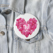 大きなバッジ(モノグラムバラ花びらハート) 缶バッジ (インサイチュ)