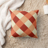 大きなバッファローチェック、錆、テラコッタとクリーム クッション (ブランケット)