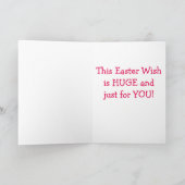 大きなバニーお尻と大きなイースターの願い シーズンカード (内部)