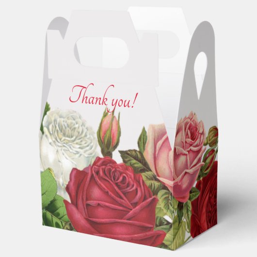 大きなバラの感謝パーティー ウェディングギフトボックス フェイバーボックス (オープン)