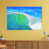 大きなバレル波 キャンバスプリント (インサイチュ (リビング))