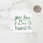 大きなバレンタインハート ノートカード (正面/裏面インサイチュ)