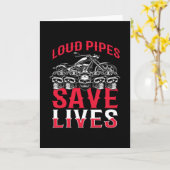 大きなパイプ救が生きるバイクバイクもしくは自転車に乗る人 カード (黄色い花)