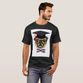 大きなパグの犬の卒業 Tシャツ (正面フル)