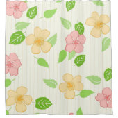 大きなパステルフラワー シャワーカーテン (正面)