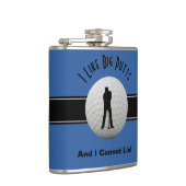 大きなパットが好き ゴルフ名言 ユーモア 面白い 青 黒 フラスク (右)