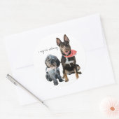 大きなパーソナライズされた写真ステッカー ラウンドシール (封筒)