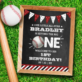 大きなヒット |野球の一回目の誕生日 ポスター