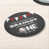 大きなヒット |野球の一回目の誕生日 ラウンドペーパーコースター (アングル)